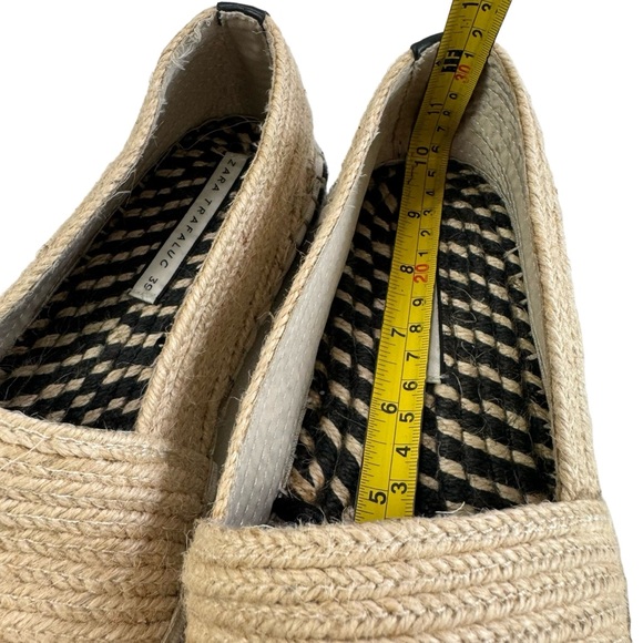 NWOT Zara Trafaluc Espadrille Jute Slip-On Loafers Size 39/US 8 - Picture 14 of 16